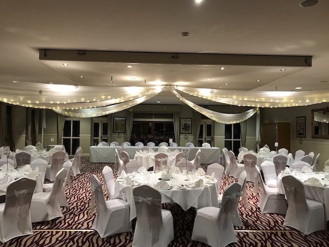 Bagden Hall Hotel - Ceiling Drapes - Starlight Backdrop - Up Lighting ...