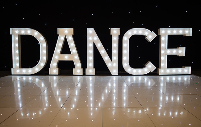 Light Up DANCE Letters Illuminated DANCE Letters Big 
