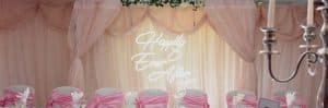Blush Pink Starlight Backdrop & Happily Ever After Sign