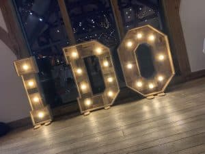 Rustic Light Up I Do Letters