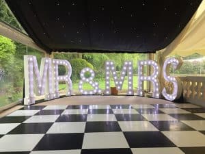 Mr & Mrs Letters - Black & White Dance Floor