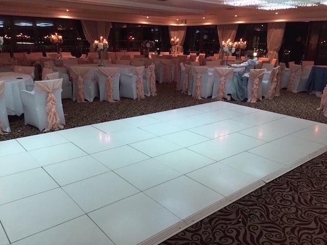 Gloss White Dance Floor - Black & White Wedding Theme