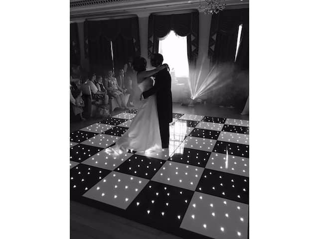Black & White Starlight Dance Floor - Black & White Wedding Theme