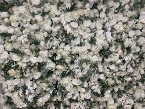 Deluxe White & Green Flower Wall Backdrop