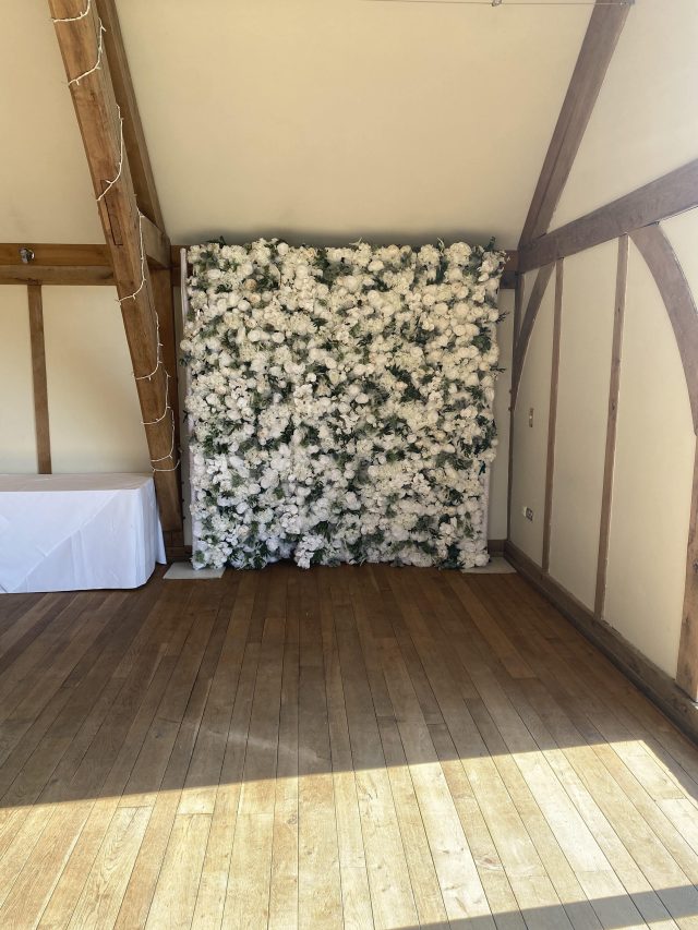 Sandburn Hall - Green & White Flower Wall