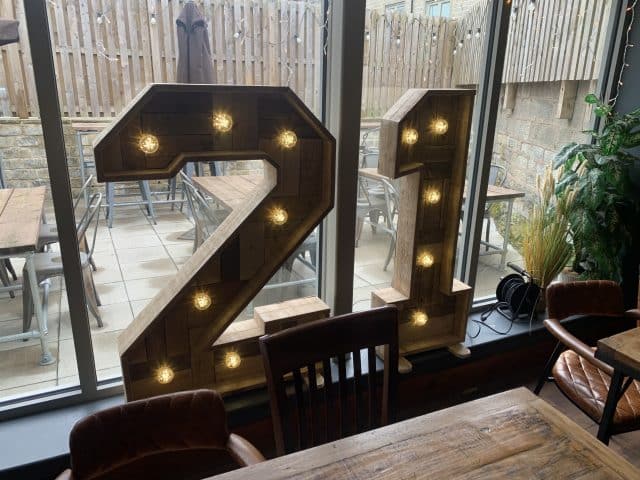 Rustic Light Up Numbers